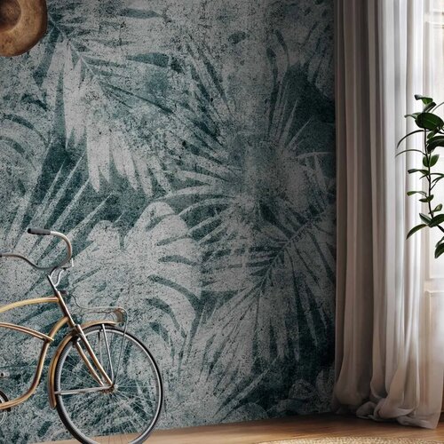  Foto tapeta - Exotic nature in the jungle - floral landscape with leaves with patterns 100x70 Slike