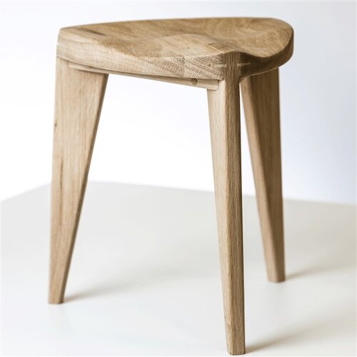 Meda_Furniture Drvena stolica, Izdubljena, Hrast, 45x35 cm Cene