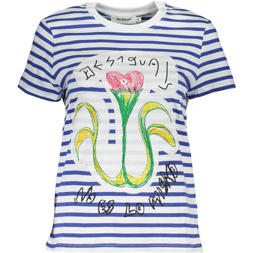 Desigual SHORT SLEEVE T-SHIRT WOMEN BLUE Slike