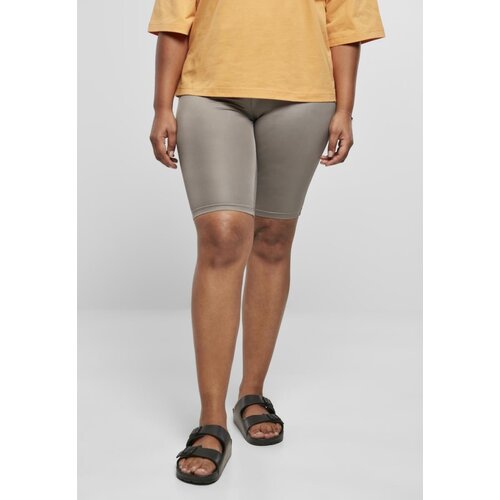 Urban Classics Ladies Imitation Leather Cycle Shorts Asphalt Slike