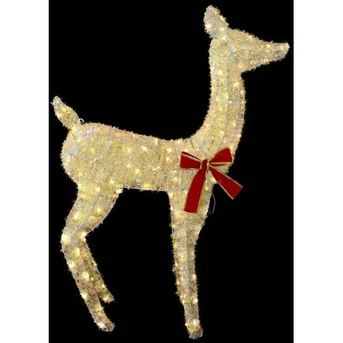  3D Božićni irvas LOVIISA 110 LED lampica Topla bijela - Iridescentni &amp;scaron;ljokičasti 70 x 26 x 100 cm Slike