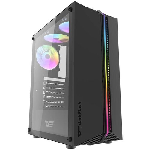 Darkflash DK151 LED kućište s 3 ventilatora, crno, bez napajanja Cijene