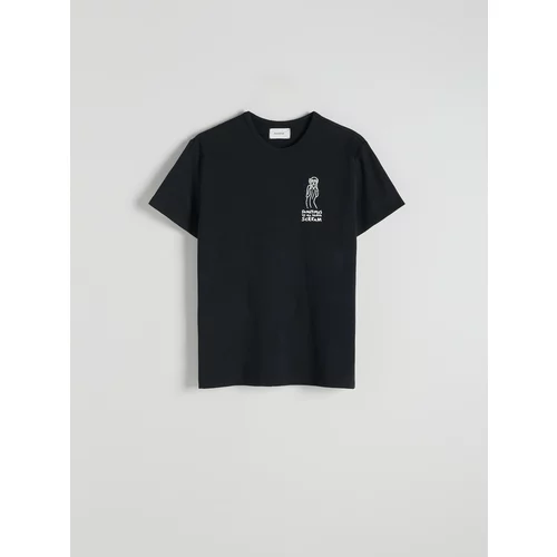 Reserved - Regular majica kratkih rukava s printom - crno