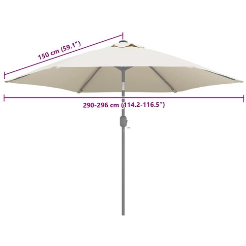  Zamjenska tkanina za vrtni suncobran pje&amp;scaron;čano bijela 300 cm Slike
