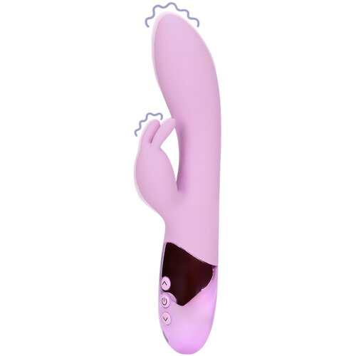 Loveline - punjivi vibrator s u&amp;scaron;ima i s rukom za klitoris (rozi) Slike
