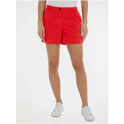 Tommy Hilfiger Red Women's Shorts 1985 Co Pull On Short - Women