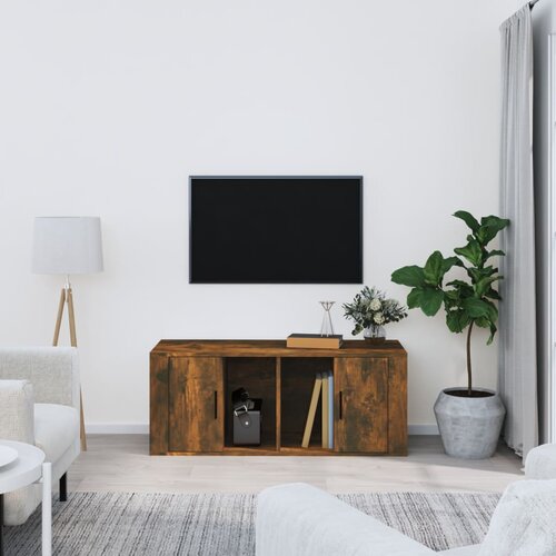 vidaXL TV ormarić boja dimljenog hrasta 100x35x40 cm konstruirano drvo Cijene