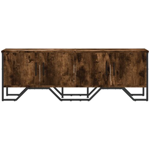  TV ormarić 122x34x41 cm konstruirano drvo Smeđa Slike