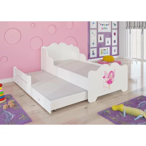 ADRK Furniture dječji krevet ximena s motivom i dodatnim ležajem - 80x160 cm