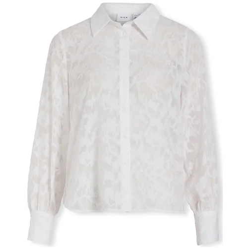 Vila Noos Flema New Shirt L/S - Bright White Bijela