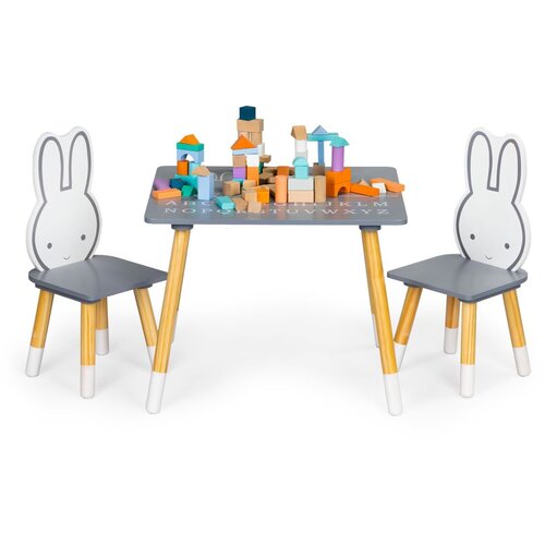 ECO TOYS EcoToys WH141 set dječji stol sa stolicama zeko Slike
