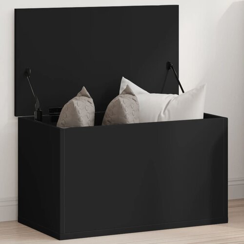 vidaXL Škatla za shranjevanje črna 60x35x35 cm inženirski les Cene