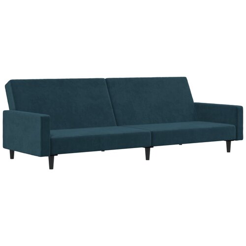 Maison Chic kavč - Sofa - Kanape dvosed z ležiščem moder žamet, (21726828) Cene