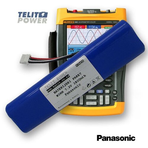 Telit Power Baterija za FLUKE scopemeter 199C NiMH 7.2V 3800mAh Panasonic Slike