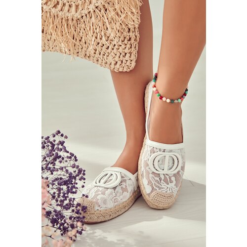 Boto Women's Lace Espadrilles With Decoration White Summer Dream Cijene