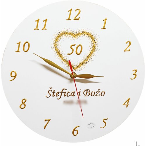  Personalizirana ura za 50. obletnico poroke – darilo za zlato poroko – 1. 1717 Cene