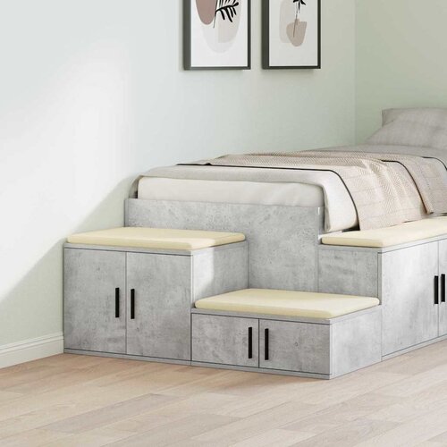 Ormarić za pohranu 2 pcs Betonski sivi 127 x 41 x 40 cm Cijene