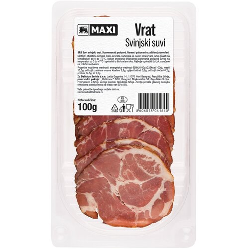 Maxi Suvi svinj.vrat/zast.atm.100g Cene