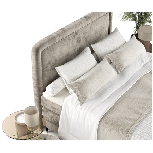 Maison de R&amp;ecirc;ve svjetlo smeđi boxspring krevet 180x200 cm dove &amp;ndash; Slike
