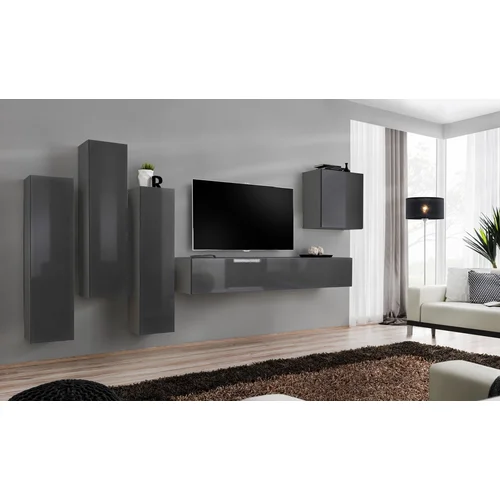 ASM Meble Dnevni TV regal Switch III 330 cm - grafit