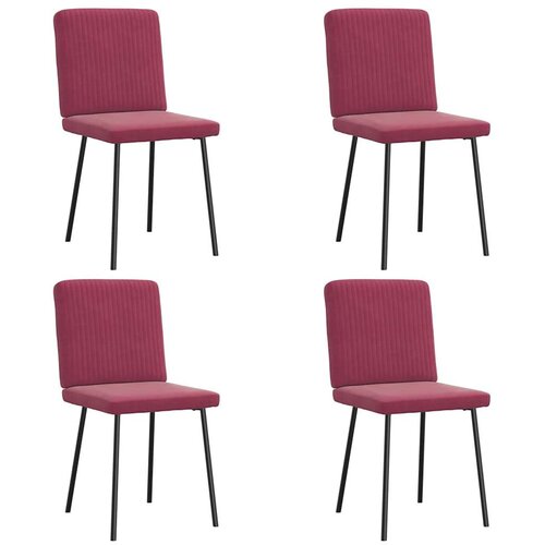  Jedilni stoli 4 kosi vinsko rdeč žamet, (21832375) Cene