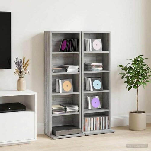 Cd ormar 2 kom. Siva Sonoma 33 x 23,5 x 97,5 cm Cene