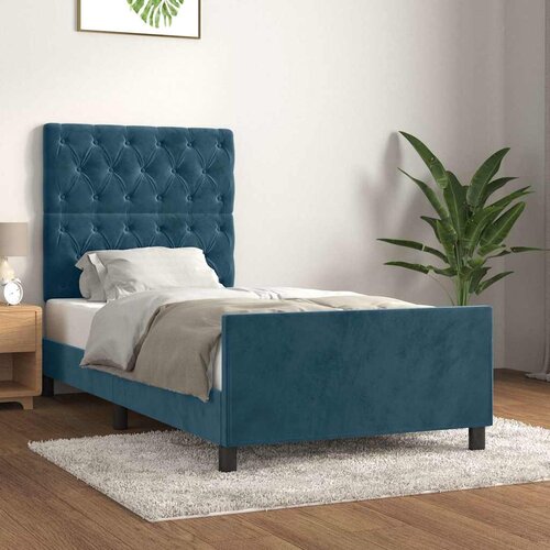  Okvir za krevet bez madraca tamnoplavi 80x200 cm bar&scaron;unasti Cijene