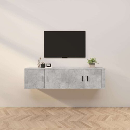  Zidni TV ormarići 2 kom siva boja betona 80x34 5x40 cm Cijene
