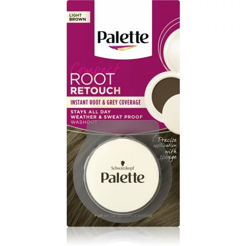 Schwarzkopf Palette Compact Root Retouch korektor za izraslu kosu i sijede vlasi s puder efektom nijansa Light Brown 3 g