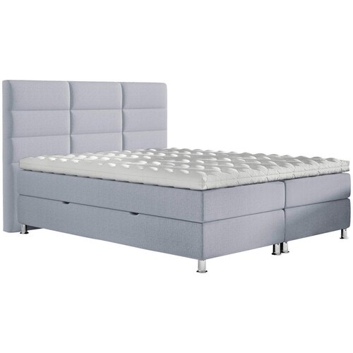 CARRYHOME POSTELJA Z VZMETNICO 140 cm x 200 cm , tekstil svetlo siva Cene