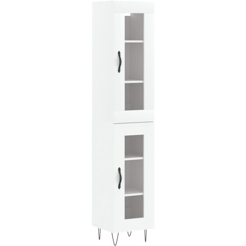 Maison Chic Visoka omara - Komoda - Predalnik bela 34,5x34x180 cm inženirski les, (21721524) Slike