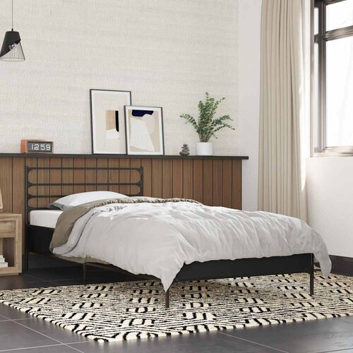  Okvir za krevet crni 100x200 cm konstruirano drvo i metal Cene