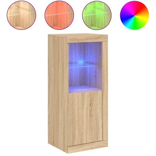 Komoda s LED svjetlima boja hrasta sonome 41x37x100 cm Slike