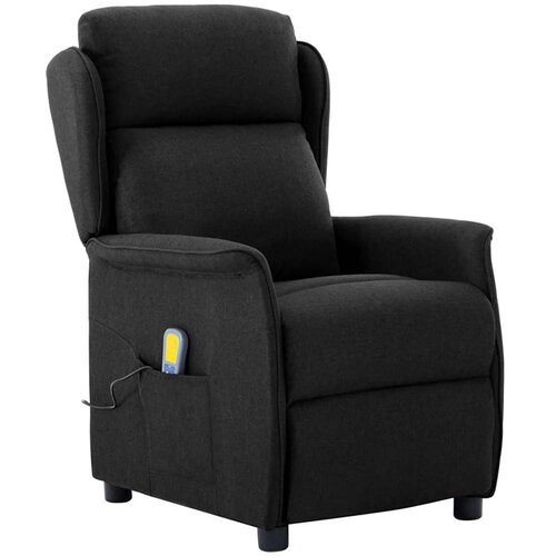  Massagerica s jastukom Crna 93.5 x 67.5 x 101.5 cm tkanina Slike