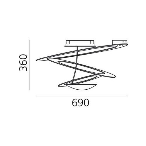 ARTEMIDE 1255120A - prigu&amp;scaron;iva LED stropna svetiljka PIRCE/44W/230V 3000K zlatna Slike