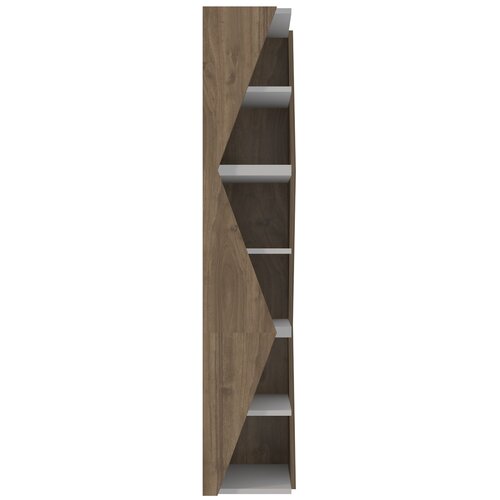 Hanah home Arrow - Walnut, White WalnutWhite Bookshelf Cene