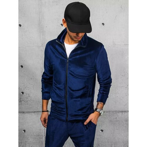 DStreet men's navy blue sweatshirt BX5537 Slike