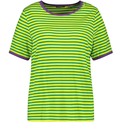 SAMOON Majica limeta zelena / zelena / ljubičasta