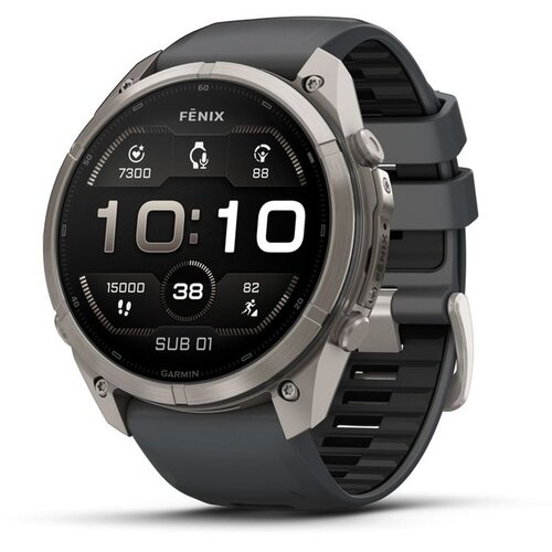 Garmin multisport GPS sat fēnix 9 Pro 51 mm, titanij, grafitno/crni silikonski remen Cene
