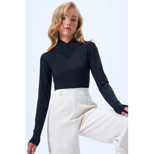 Trend Alacati Stili Ženska bluza Alc-X14397, Crna Cene
