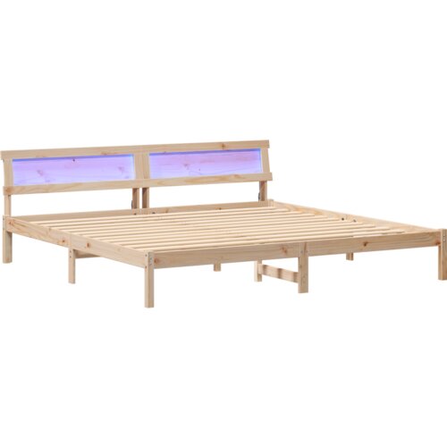  Krevetna konstrukcija Smeđa 180 cm x 200 cm Masivna borovina Slike