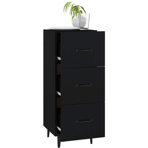  Komoda crna 34,5 x 34 x 90 cm od konstruiranog drva Slike