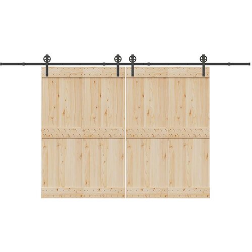 Furnova Komplet opreme za drsna vrata 400 cm jeklo črne barve, (21944959) Slike