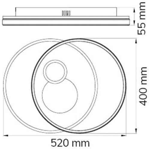 Wofi 11621 - LED prigu&amp;scaron;iva plafonska svetiljka AKON LED/38W/230V 2700-5500K+ DO Slike