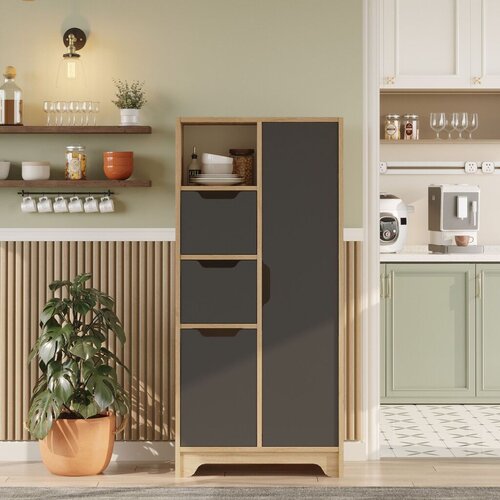 Hanah home Multifunkcionalna komoda, Antracit Cene