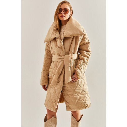 Bianco Lucci Women's Metal Button Quilted Oversize Puffer Coat Slike