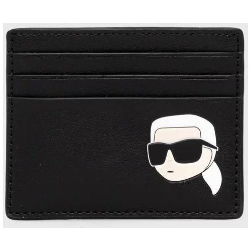 Karl Lagerfeld Usnjena denarnica črna barva