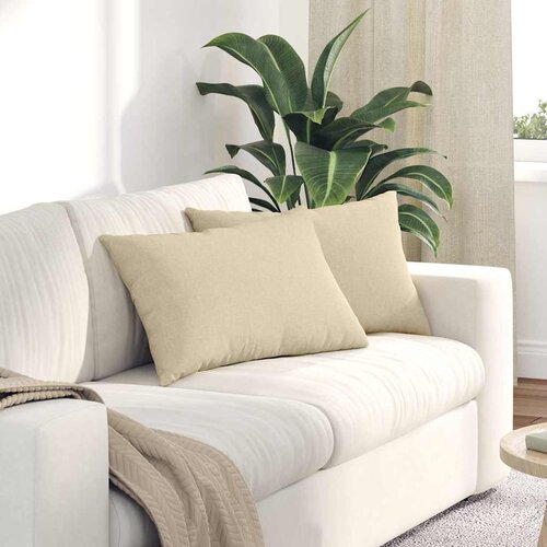  Jastučići za sofu 2 pcs Krema 60 x 40 cm tkanina Cene