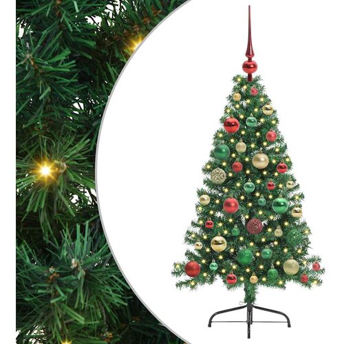  Umjetno predsvijetljeno božićno drvce Zelena 120 cm PVC Slike