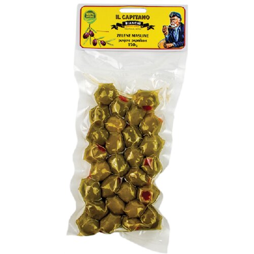 Il Capitano Zelene masline punjene paprikom, 150g Cene